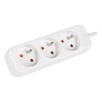 elektrický kabel LANBERG Prodlužovací přívod 1.5M 3X klasická zásuvka měď kabel bílý