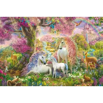 Puzzle SCHMIDT Puzzle Květiny a jednorožci 150 dílků