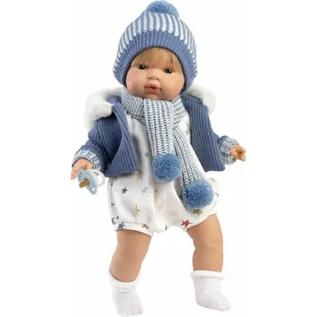 Llorens 38573 Sasha - realistická panenka se zvuky a měkkým látkovým tělem - 38 cm