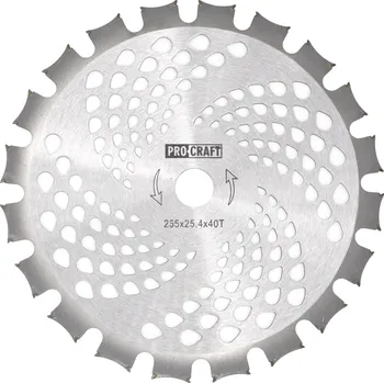 Křovinořez Procraft - nůž ke křovinořezu (D255*25.4) 40Т, oboustranný
