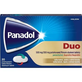 Lék na bolest, zánět a horečku Panadol DUO 500/200mg, tablety pro úlevu od bolesti 20 tablet - balení 2 ks