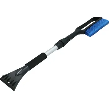 Autoškrabka ENERGY Hliníková teleskopická škrabka na sklo s metličkou XL – 2 v 1 XE00011