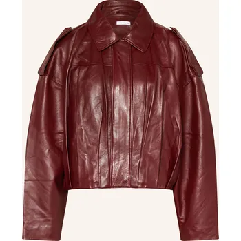 Dámský blejzr Mrs & Hugs Dámská Kožená Bunda, tmavě červená, 40