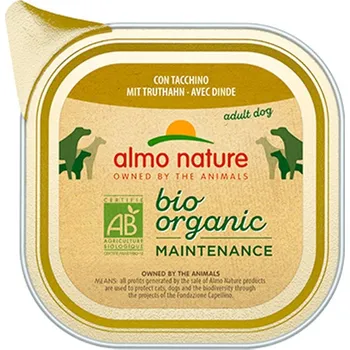 Krmivo pro kočku Almo Nature Bio Organic - vanička pro psy s krůtou 100g