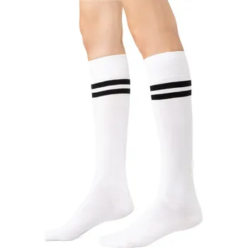 Dámská móda Podkolenky Steven 072 bawełniane z paskami Barva: Bílá, Velikost: 35-37