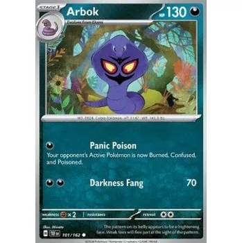 Sběratelská karetní hra Pokémon TEF 101/162 Arbok - Temporal Forces Stav: Near Mint, Verze: NORMAL