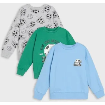 Chlapecká mikina Sinsay - Sada 3&nbsp;mikin - zelená - 306DN-77X - 306DN-77X-98