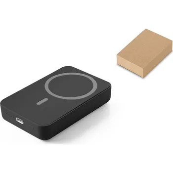 Powerbanka AMPERE 10. 10 000 mAh magnetická power banka s 15W superrychlou bezdrátovou nabíječkou ve recyklovaného ABS (100% rABS) - Bílá