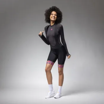 Cyklistické kalhoty ALÉ Cyklistické kalhoty krátké s laclem - PR-E HIKE - černá M