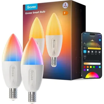 Govee Smart žárovka RGBWW 5W-50W 450lm E14 Long Life 2ks Matter