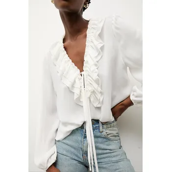 Dámská halenka Halenka Answear.LAB FT1205.hak bílá 00X, vel. XS