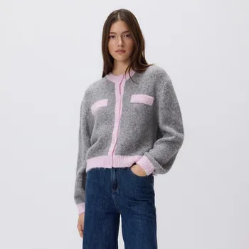 Dámský svetr Reserved - Kardigan s kontrastním lemováním - vícebarevná - 497HH-MLC - 497HH-MLC-M