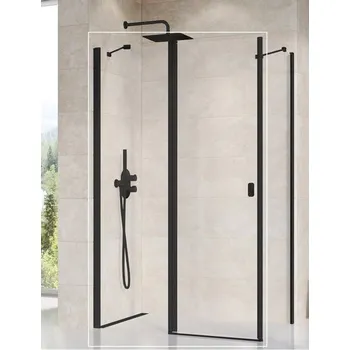 Ravak Chrome Sprchové dveře 120 Transparent černá 1QVG0300Z1 CRV2-120