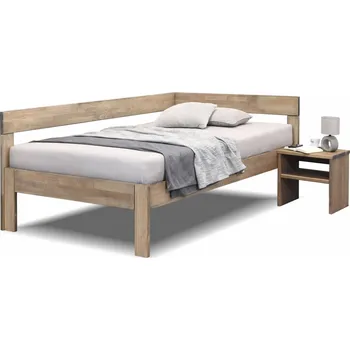 Postel Rohová postel jednolůžko Tiffany 140x200, masiv buk, Levá