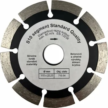 Řezný kotouč PRO DIAMANT Diamantový kotouč Standard Quality segmentový 125x22,23mm,71555
