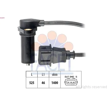 Motor automobilu Generátor impulsů, klikový hřídel FACET 9.0219