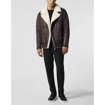 PHILIPP PLEIN Vatovaná bunda 28616 Hnědá Regular Fit 4XL