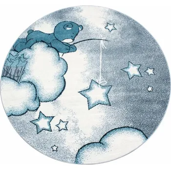 Hans Home Dětský kusový koberec Kids 580 blue kruh - 120x120 (průměr) kruh