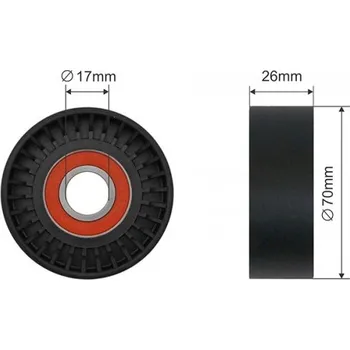 Motor automobilu Napínací kladka COROLLA 00-06, CELICA 99-06, WRANGLER 97-06, CHEROKEE 97-04, GRAND VITARA 06-14 04854089A NTY