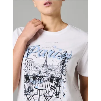 Sinsay - Bavlněné oversize tričko s potiskem - bílá - 043HB-00X - 043HB-00X-XXL