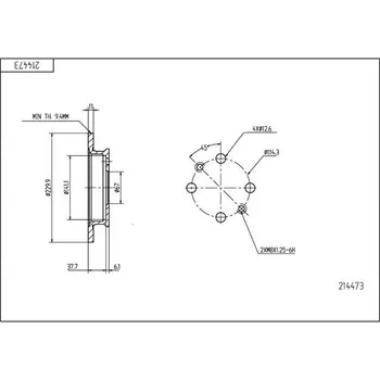 Brzdový kotouč Brzdový kotouč HART 214 473