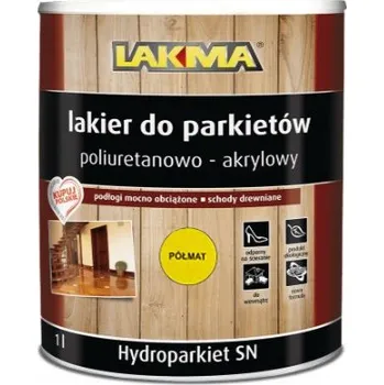 Lak na dřevo LAKMA SN Lak na parkety, dřevo a obložení, odolný, bezbarvý, polomatný, 1L