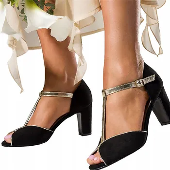 Dámské sandále Casu dámské sandály ER24X6/B na sloupkovém podpatku, velikost 37