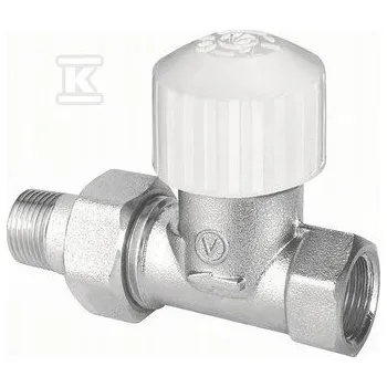 Ventil Termostatický ventil přímý VECTOR poniklovaný s ruční hlavicí