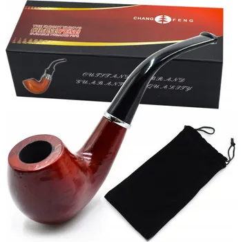 Dýmka TRADIČNÍ DŘEVĚNÁ DÝMKA NA TABÁK A SUŠENÉ BYLINKY - DLOUHÁ