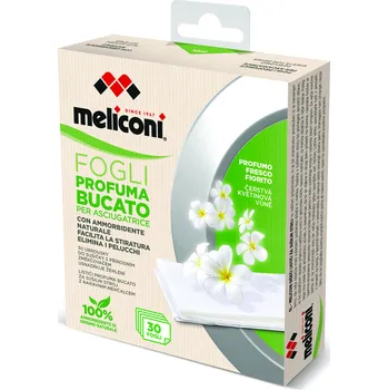 Ubrousek do sušičky Meliconi Vonné ubrousky do sušičky 30 ks Muschio Bianco