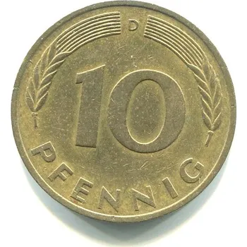 NĚMECKO. 10 pfennig 1976/D.