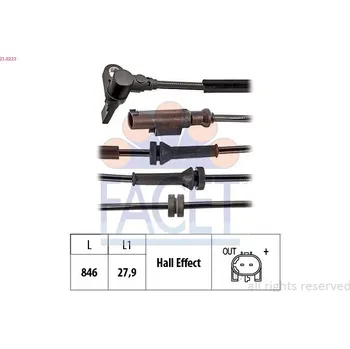Přislušenství brzdového systému Snímač, počet otáček kol FACET 21.0223