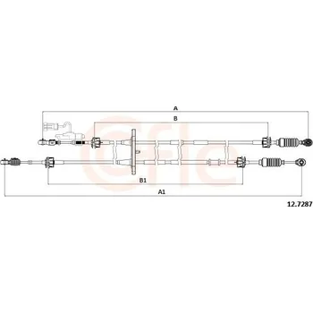 Tažné lanko, ruční převodovka COFLE 12.7287