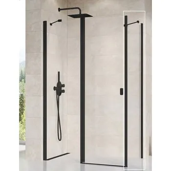 Ravak Chrom Boční stěna 90 Transparent černá 9QV70300Z1 CPS-90