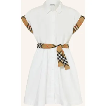 Dámské šaty Burberry Dívčí Košilové Šaty Juliet, bílá / velbloudí /...