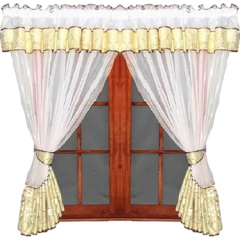 Záclona LiS Hotová kusová záclona Milena gold 400x150 cm