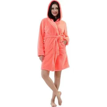 Dámský župan Dámský neonový župan Vienetta Secret Grepfruit růžová L