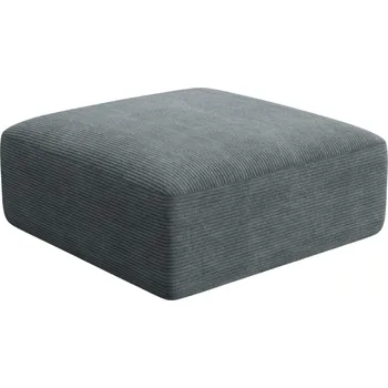 Taburet Cosmopolitan Design Šedá manšestrová podnožka Campi 90 x 90 cm