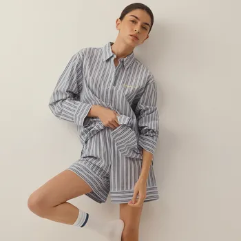 Dámský kabát Reserved - LADIES` PYJAMA - světle modrá - 041HQ-50X - 041HQ-50X-XXL