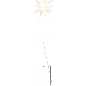 Vánoční světelná dekorace Svítící skládací vánoční hvězda bílá LED 57 cm teplá bílá