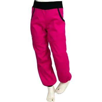 Chlapecké kalhoty Kocour Mourek Kalhoty dětské softshellové zimní s fleecem růžové Velikost 104
