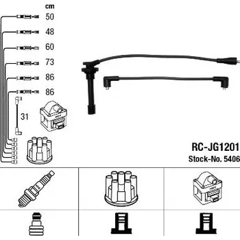 Zapalovací kabel Sada kabelů pro zapalování NGK 5406
