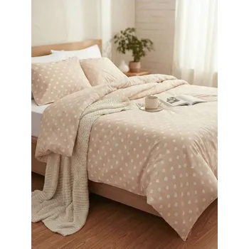 Povlečení Sinsay - Povlečení se srdíčky - béžová - 031HJ-02X - 031HJ-02X-ONE
