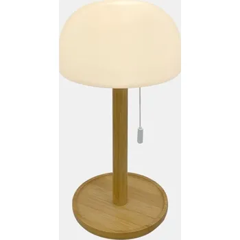 Lampička Sinsay - Stolní lampička s polokopulovitým stínidlem a bambusovou základnou - hnědá - 070HF-88X - 070HF-88X-ONE