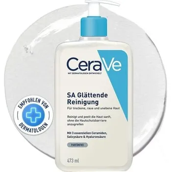 Přípravek na nehty CeraVe SA Vyhlazující čisticí přípravek na obličej a tělo, Pro suchou, drsnou a nerovnoměrnou pleť,