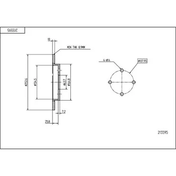Brzdový kotouč Brzdový kotouč HART 215 595