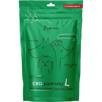 Pamlsek pro psa Curepoint CBD pamlsek Dental Care L 100 g EXPIRACE duben (3.4.2026)