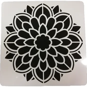 Šablona plastová pro kreativní tvoření - 15 x 15 - mandala č.27