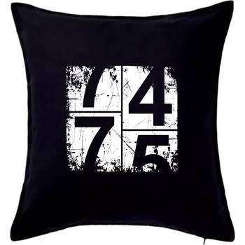 Polštář Tachometr 75 - Polštář 50x50 - 50x50 - Pouze potah ( Černá )