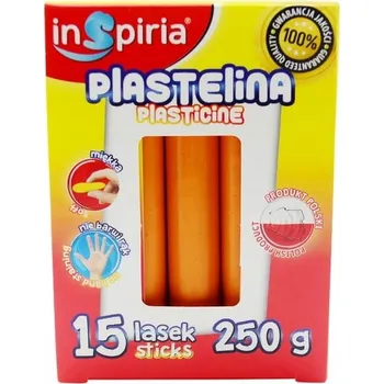 Modelovací hmota Plastelína ORANŽOVÁ 15 válečků 250g Inspiria 9882